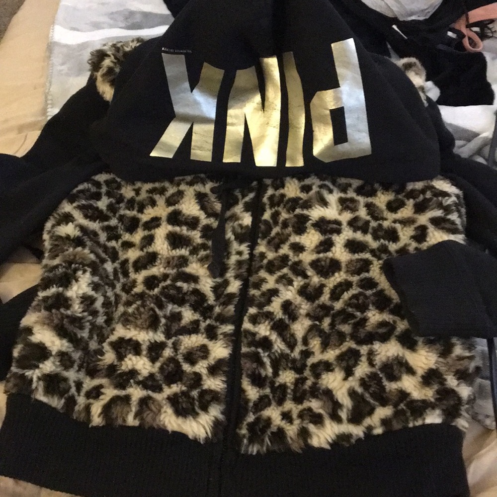 Cheetah print fury zip up hoodie